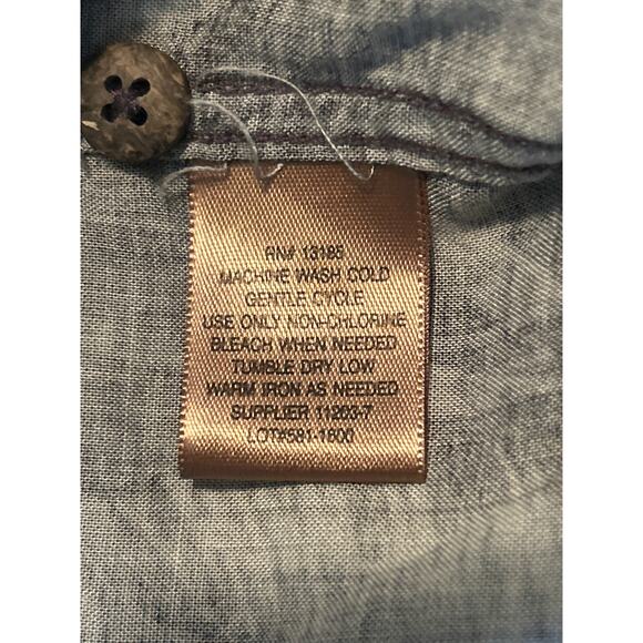 EUC The Foundry Men's Gray Hawaiian Shirt Palms Front Buttons Size 3XL - Picture 5 of 6